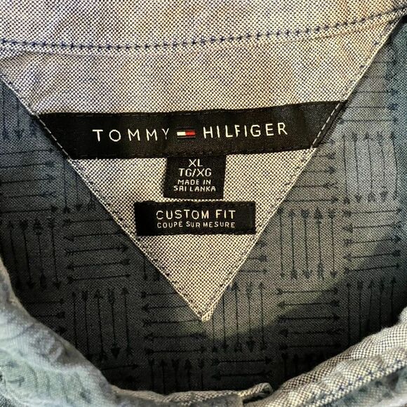 Tommy Hilfiger Size XL Polo Shirt Mens Light Blue Short Sleeve Custom Fit Collar - Picture 5 of 9